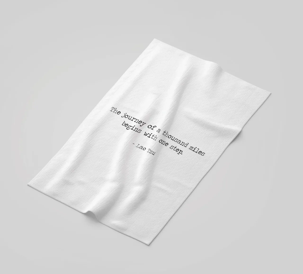 Journey of a thousand miles begins with one single step -Tzu beach towel by Summer Soul Co. - Quotes