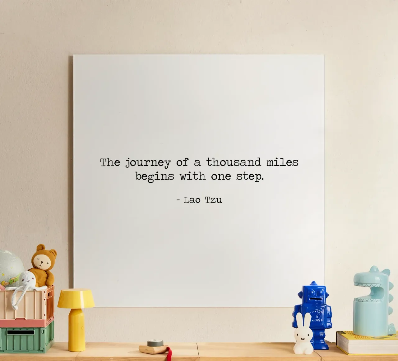 Journey of a thousand miles begins with one single step -Tzu acrylic glass by Summer Soul Co. - Quotes