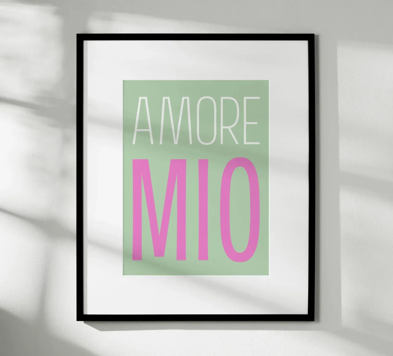 Amore Mio pastel Sommer pop poster con telaio in alluminio da Carinaprint