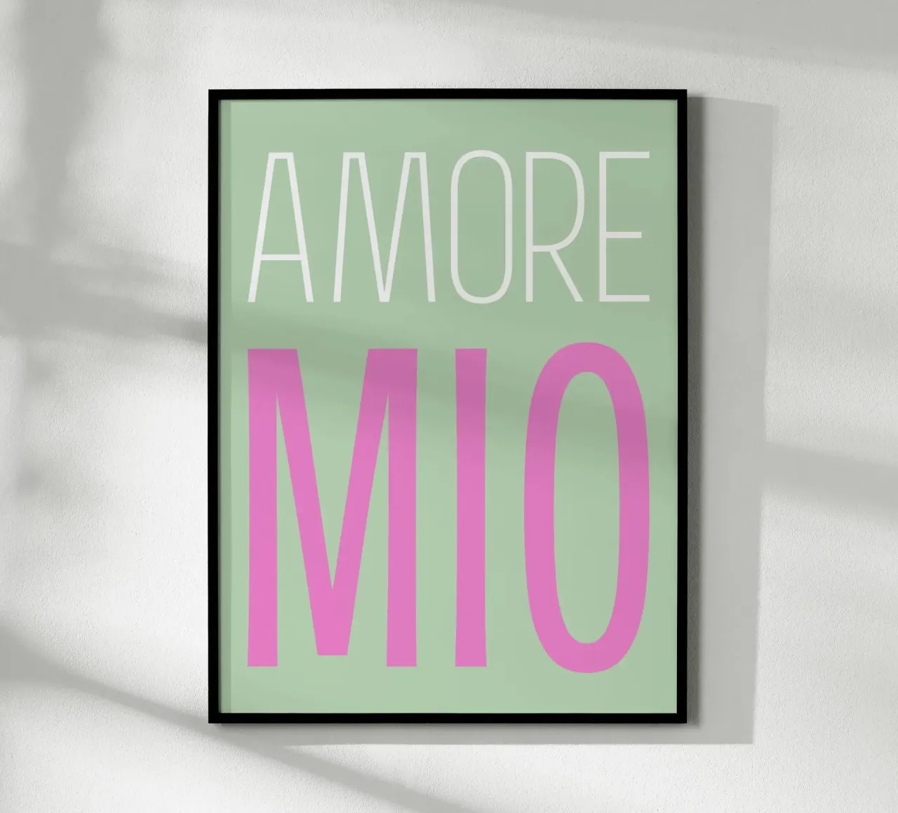 Amore Mio pastel Sommer pop poster con telaio in alluminio da Carinaprint