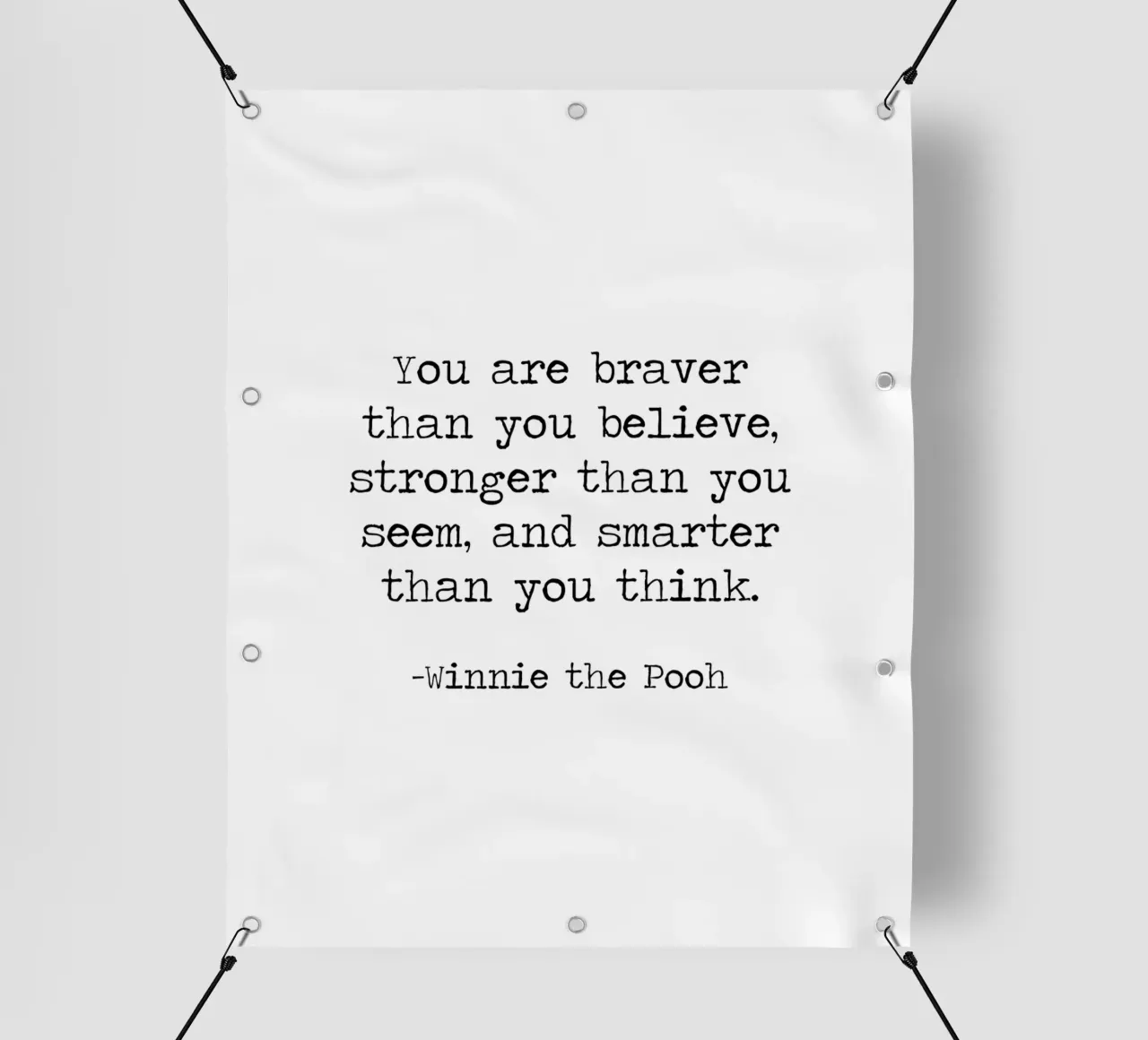 "Sei più coraggioso di quanto credi" - Citazione di Winnie The Pooh telo in pvc da Summer Soul Co. - Quotes