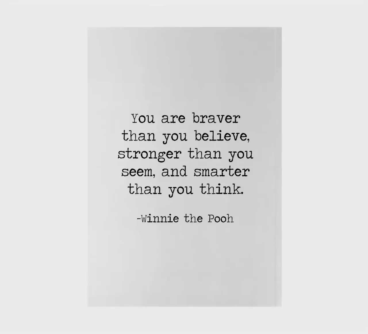 "You are braver than you believe" - Winnie The Pooh Quote notebook by Summer Soul Co. - Quotes