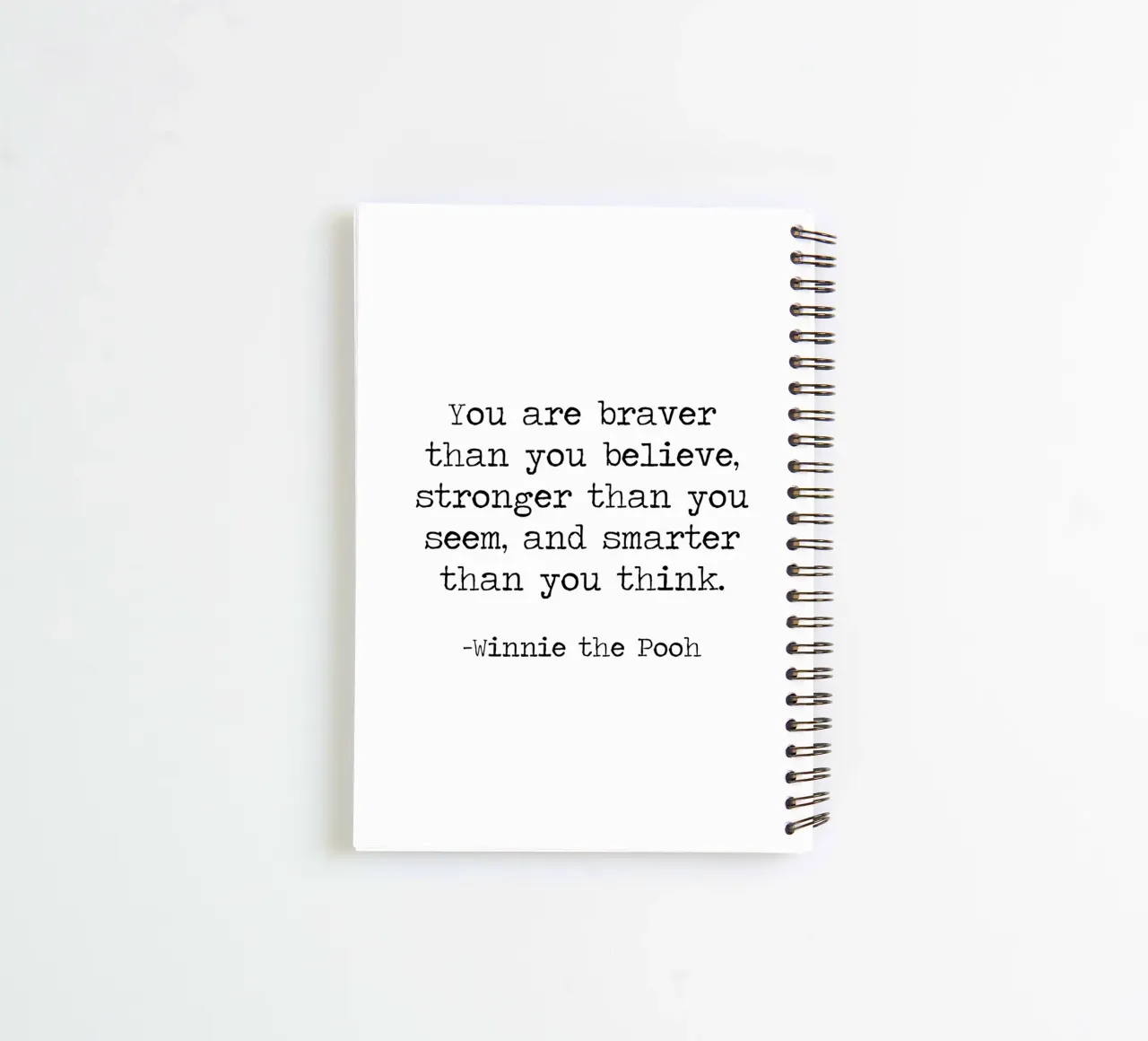 "You are braver than you believe" - Winnie The Pooh Quote spiral notebook by Summer Soul Co. - Quotes