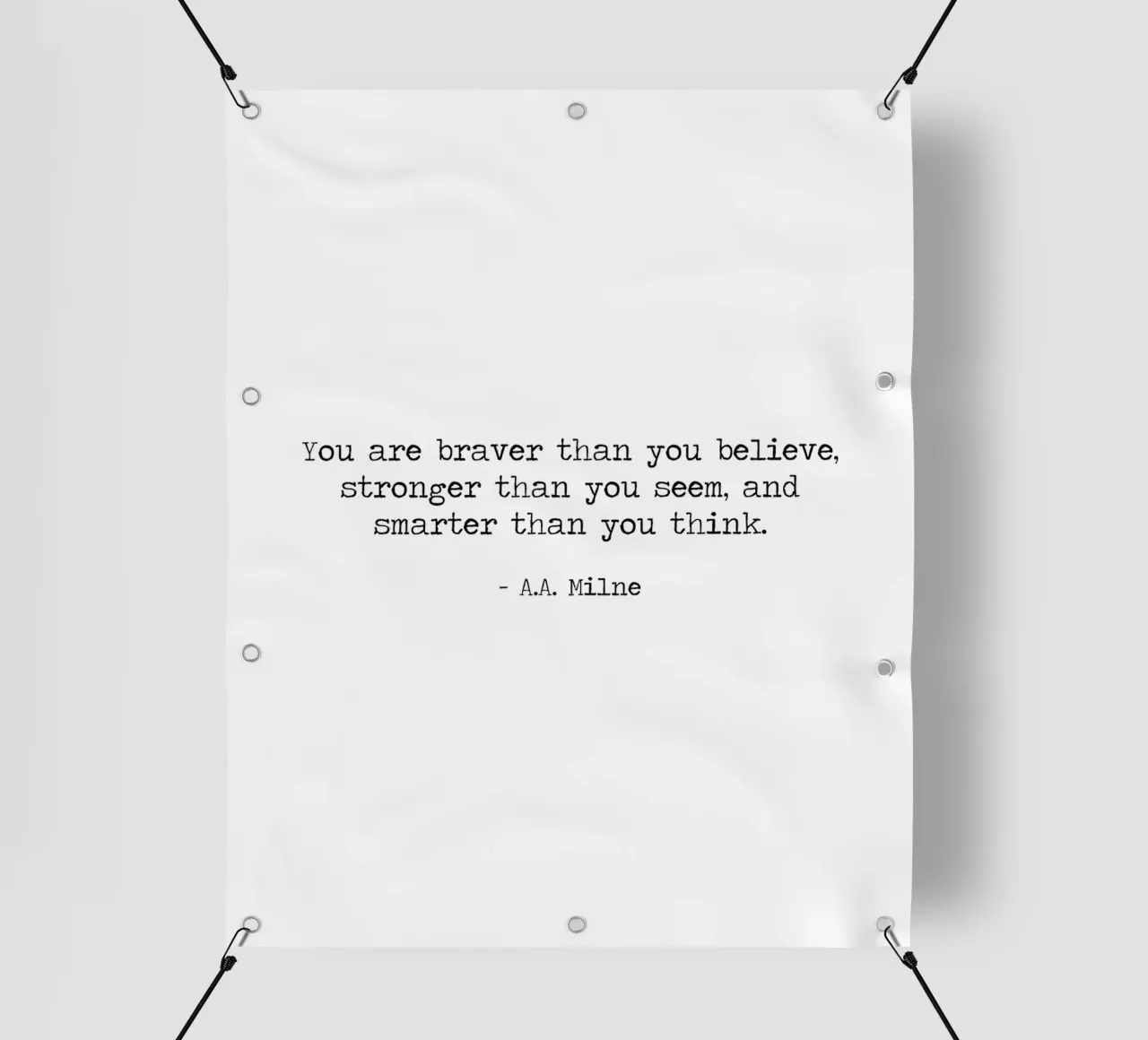 Siete più coraggiosi di quanto crediate - Citazione ispirata di A. A. Milne telo in pvc da Summer Soul Co. - Quotes