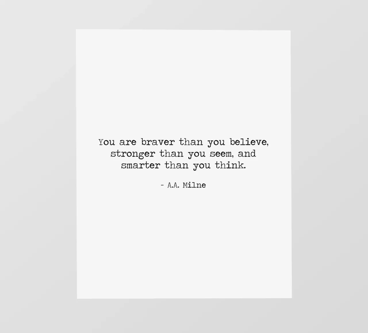 Siete più coraggiosi di quanto crediate - Citazione ispirata di A. A. Milne telo in pvc da Summer Soul Co. - Quotes