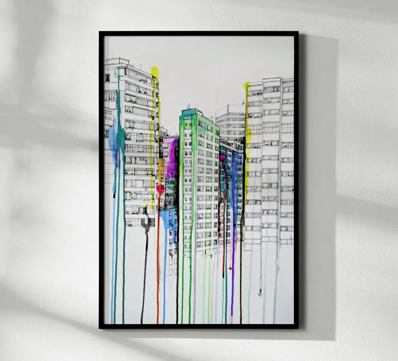 Hold Your Breath poster con telaio in plastica da Marc Allante