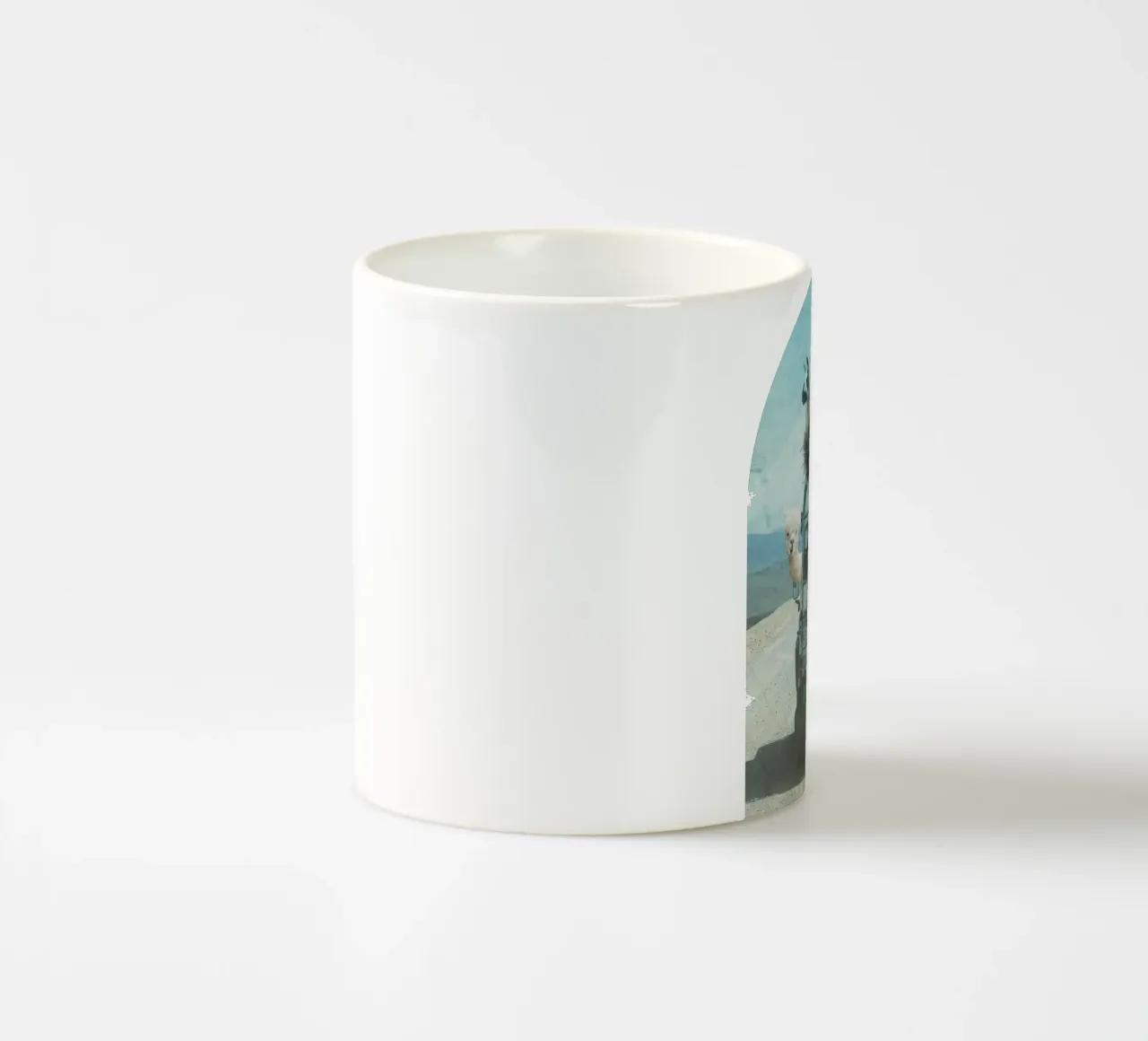 Never Stop Exploring II  - Funny Alpacas on Tour Keramik Tasse von Monika Strigel
