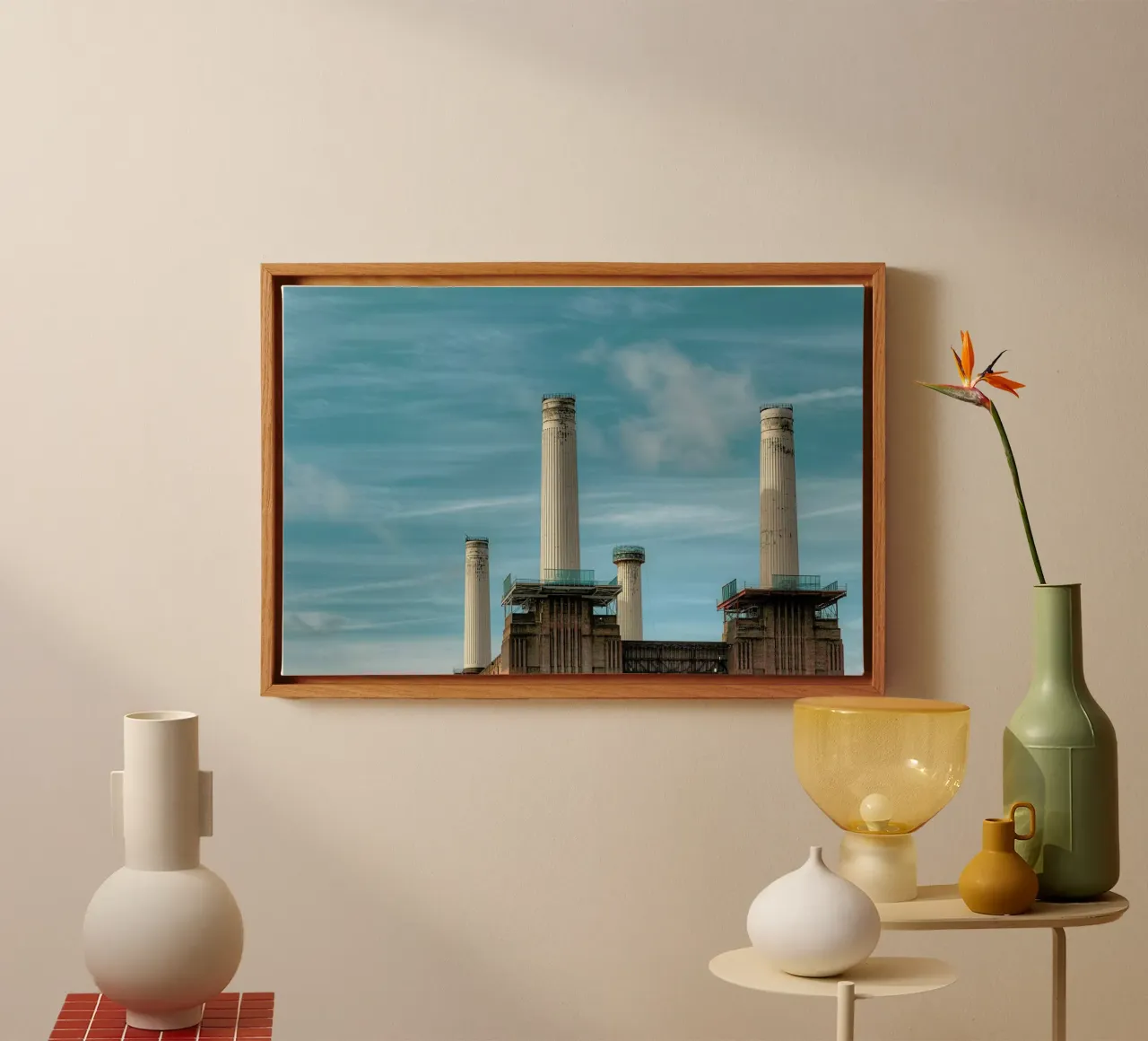 Battersea Power Station canvas van Michael Belhadi
