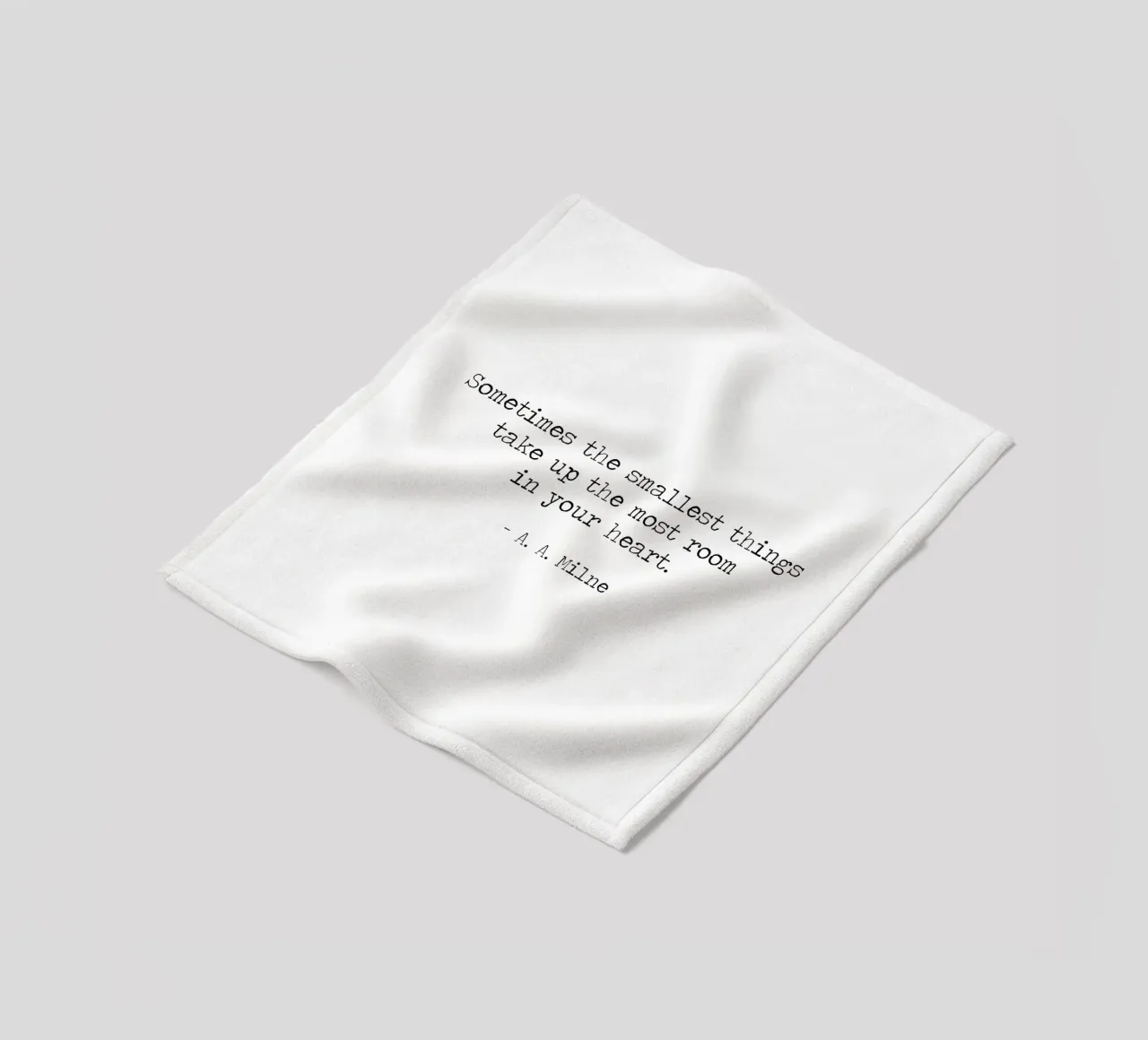 Le cose più piccole occupano più spazio nel cuore AA Milne coperta in pile da Summer Soul Co. - Quotes