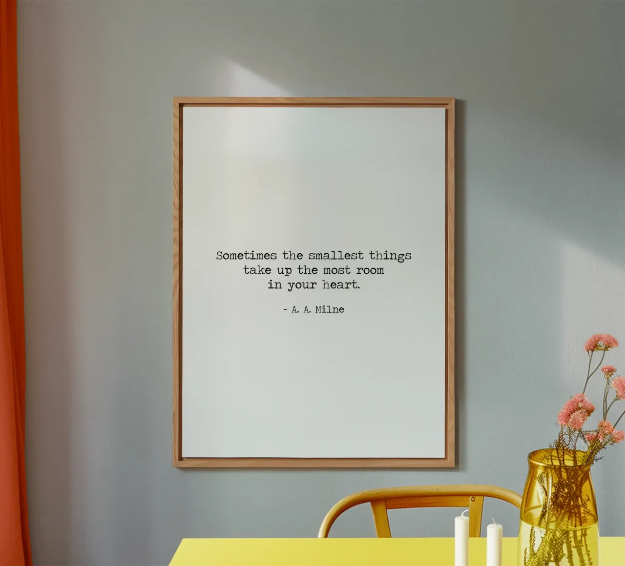 Le cose più piccole occupano più spazio nel cuore AA Milne alluminio dibond da Summer Soul Co. - Quotes