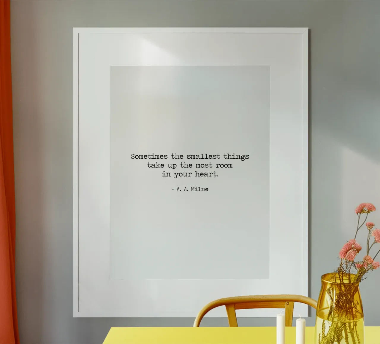 Le cose più piccole occupano più spazio nel cuore AA Milne carta hahnemühle da Summer Soul Co. - Quotes