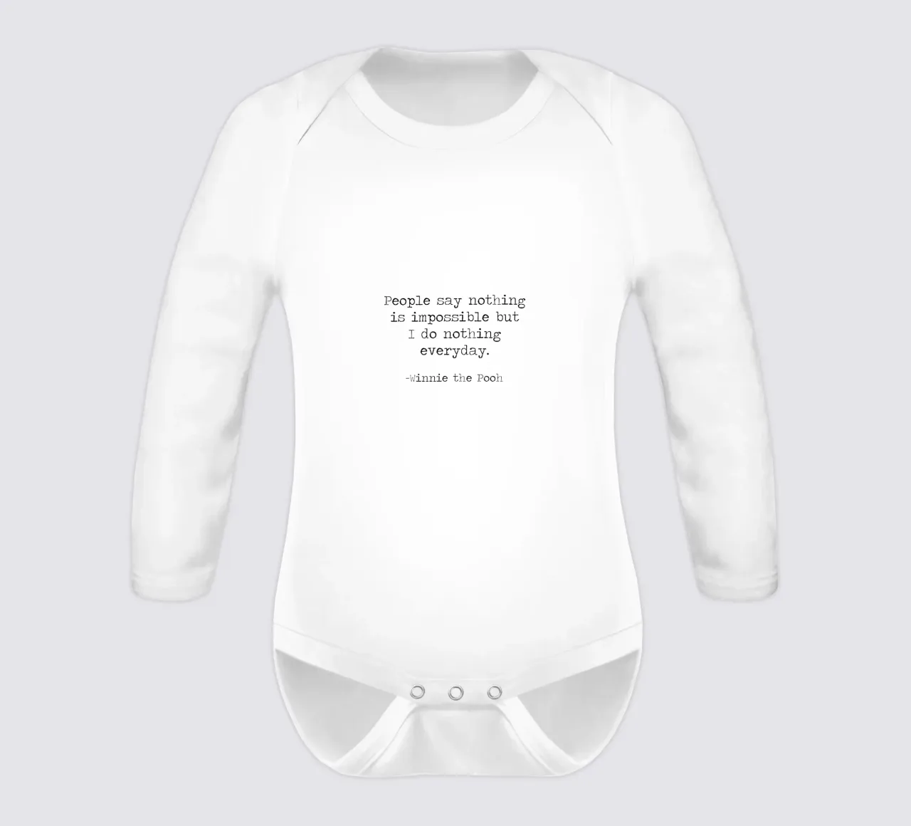 La gente dice che nulla è impossibile, ma io non faccio nulla tutti i giorni! body neonato maniche lunghe da Summer Soul Co. - Quotes