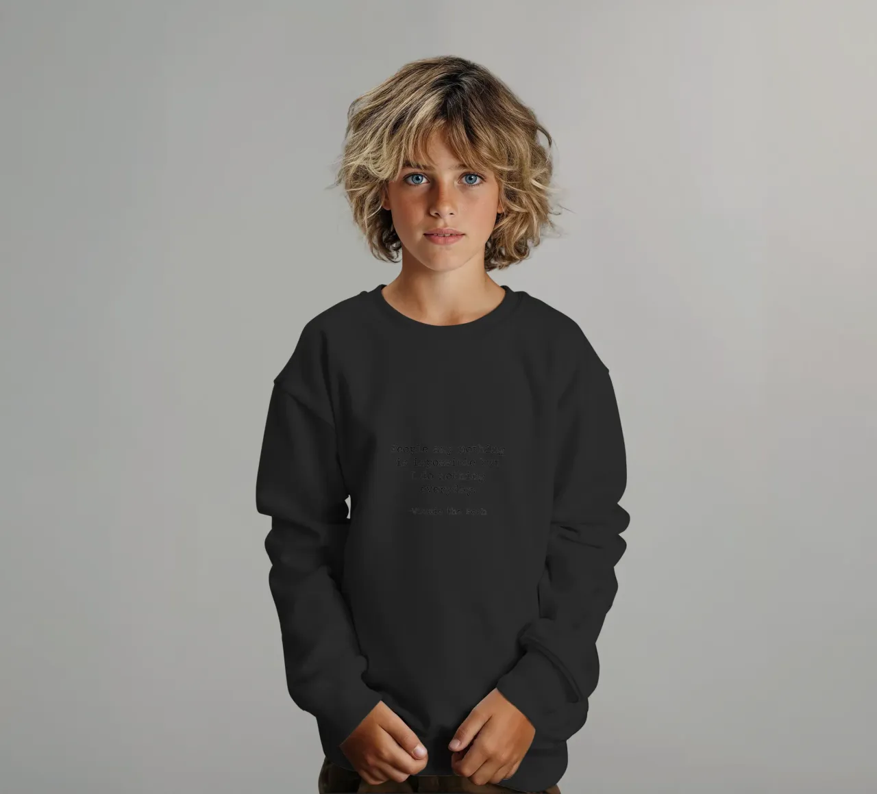 La gente dice che nulla è impossibile, ma io non faccio nulla tutti i giorni! felpa bambino da Summer Soul Co. - Quotes