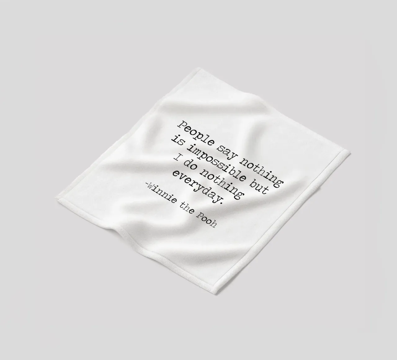 La gente dice che nulla è impossibile, ma io non faccio nulla tutti i giorni! coperta in pile da Summer Soul Co. - Quotes