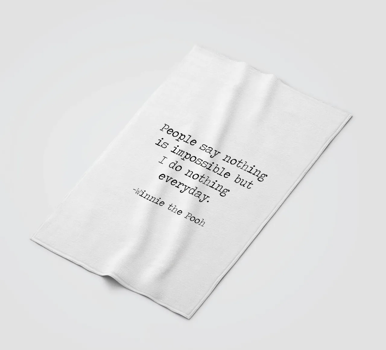 La gente dice che nulla è impossibile, ma io non faccio nulla tutti i giorni! coperta in pile da Summer Soul Co. - Quotes