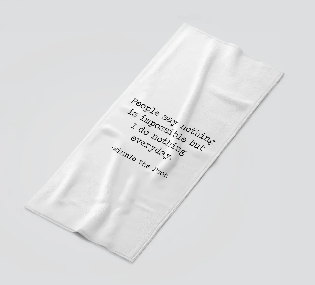 La gente dice che nulla è impossibile, ma io non faccio nulla tutti i giorni! telo mare da Summer Soul Co. - Quotes