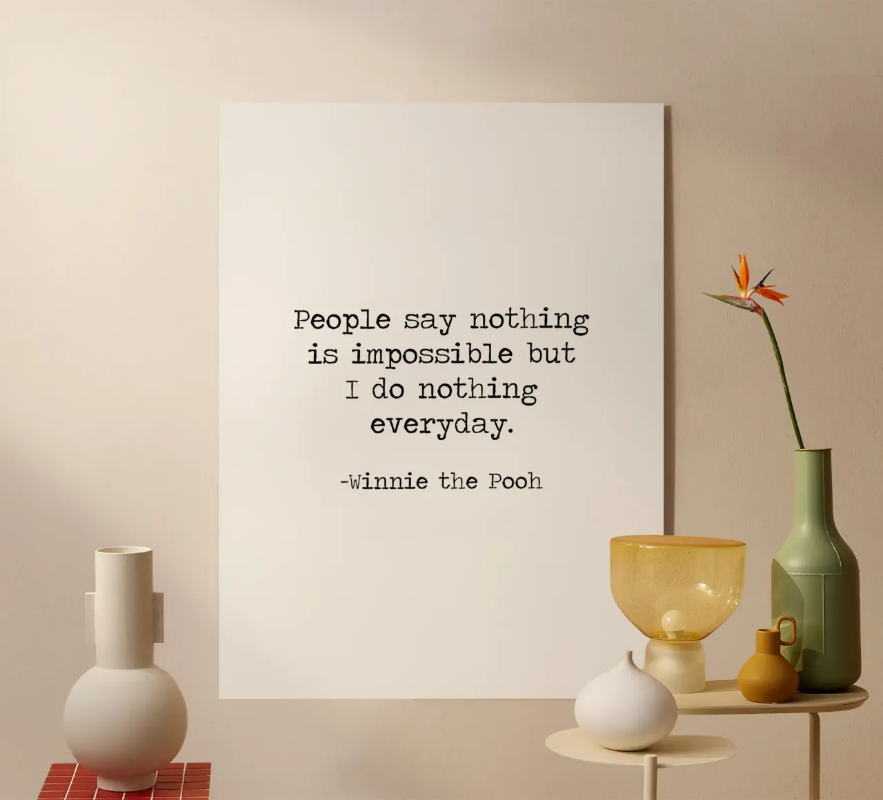 La gente dice che nulla è impossibile, ma io non faccio nulla tutti i giorni! plexiglass da Summer Soul Co. - Quotes