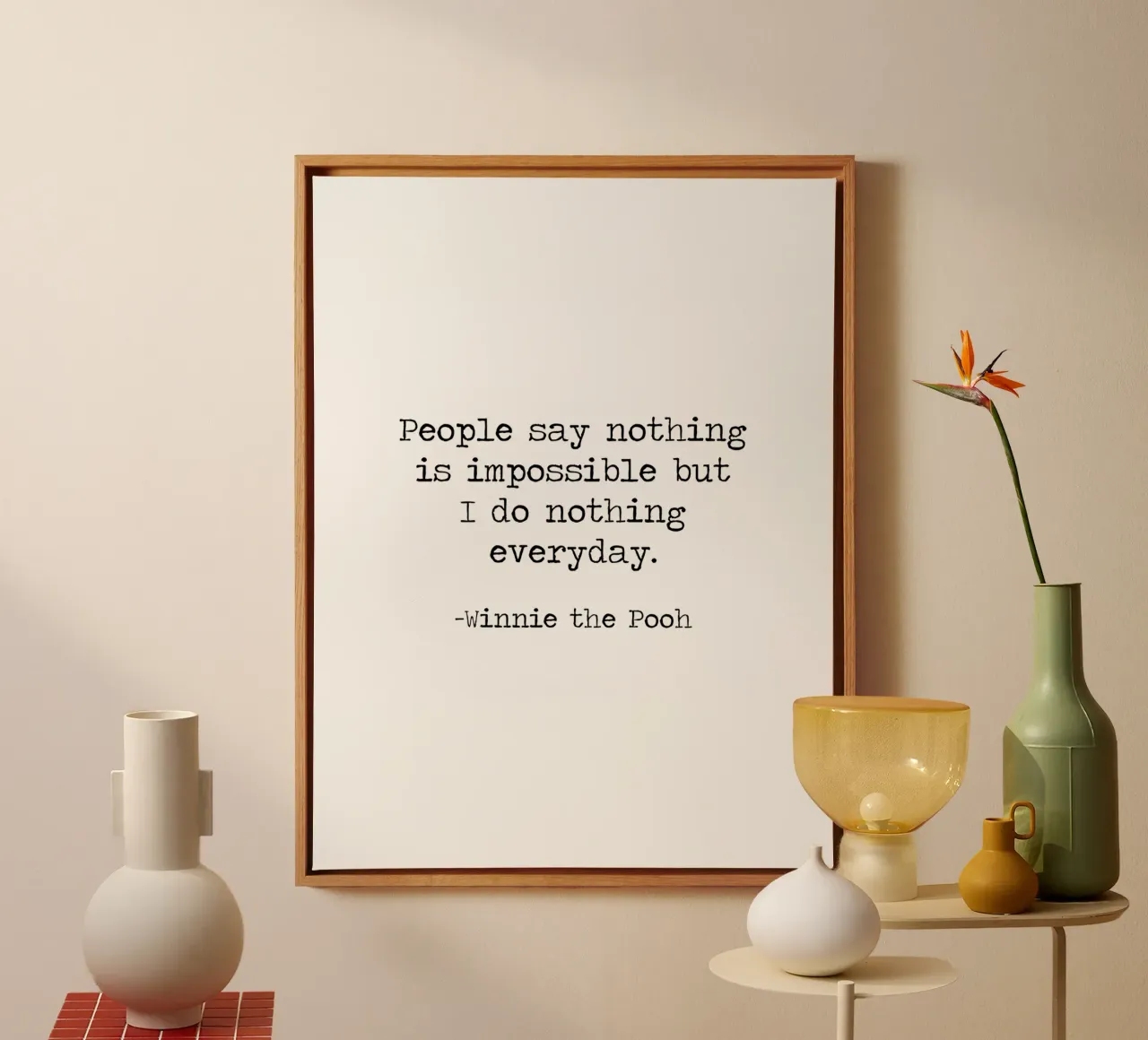 La gente dice che nulla è impossibile, ma io non faccio nulla tutti i giorni! tela da Summer Soul Co. - Quotes