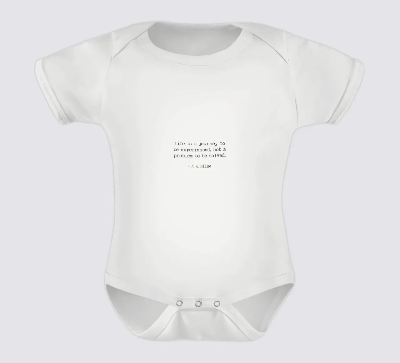 Life is a journey to be experienced not a problem to solve short-sleeve baby romper by Summer Soul Co. - Quotes