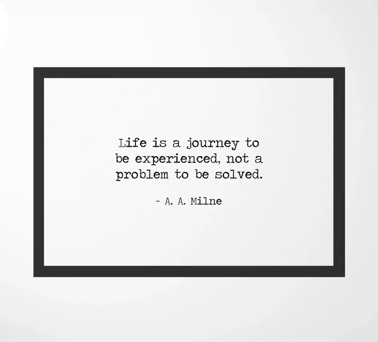 Life is a journey to be experienced not a problem to solve doormat by Summer Soul Co. - Quotes