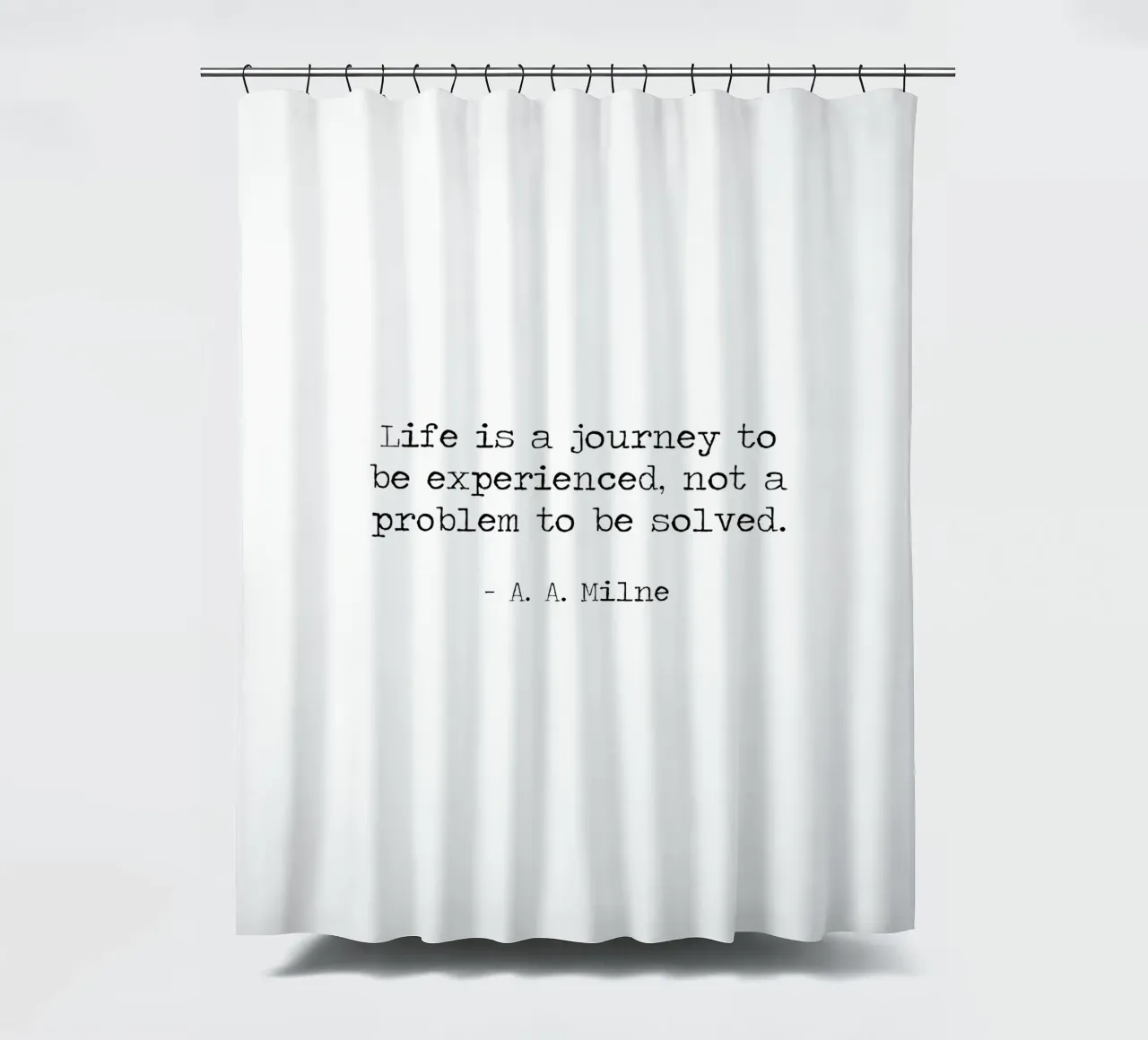 La vida es un viaje que hay que experimentar, no un problema que hay que resolver cortina de baño de Summer Soul Co. - Quotes