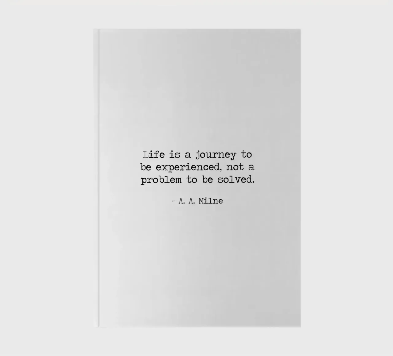 La vita è un viaggio da vivere, non un problema da risolvere. diario da Summer Soul Co. - Quotes