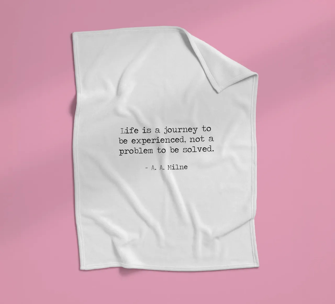 Life is a journey to be experienced not a problem to solve fleece blanket by Summer Soul Co. - Quotes