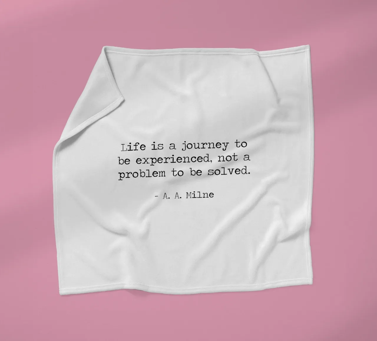 Life is a journey to be experienced not a problem to solve fleece blanket by Summer Soul Co. - Quotes