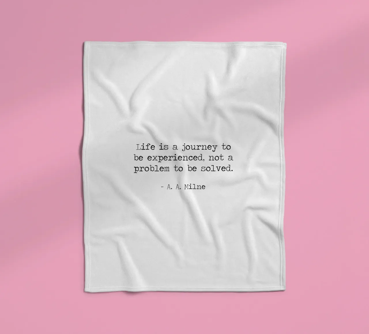 Life is a journey to be experienced not a problem to solve fleece blanket by Summer Soul Co. - Quotes