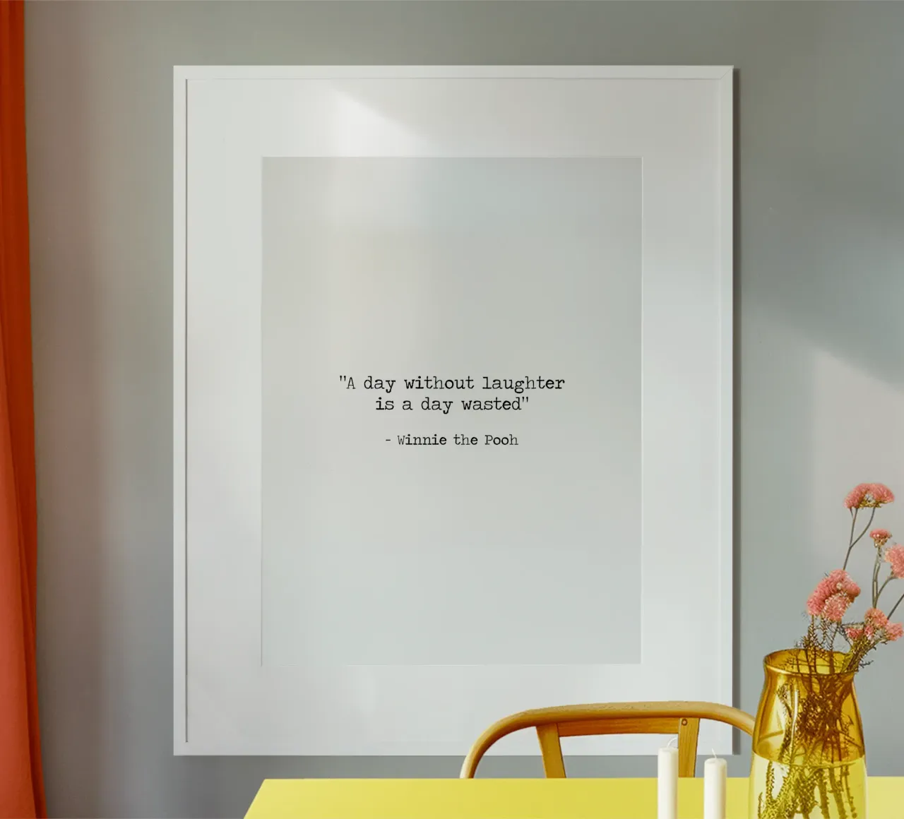 A day without laughter is a day wasted Winnie The Pooh quote hahnemühle by Summer Soul Co. - Quotes
