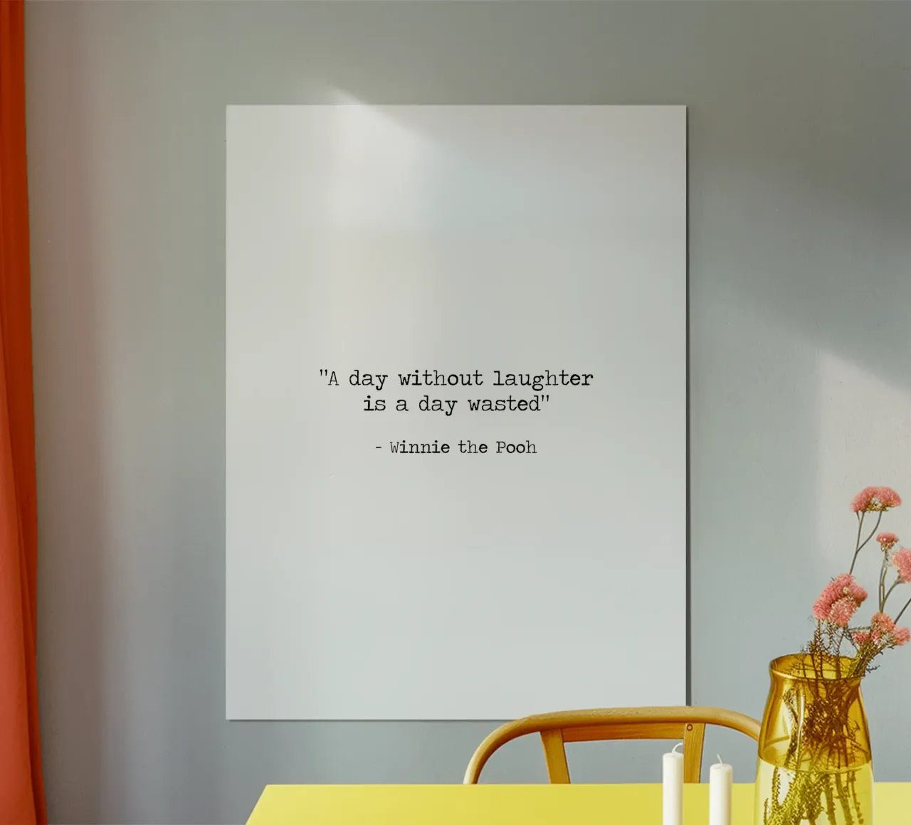 A day without laughter is a day wasted Winnie The Pooh quote hahnemühle by Summer Soul Co. - Quotes