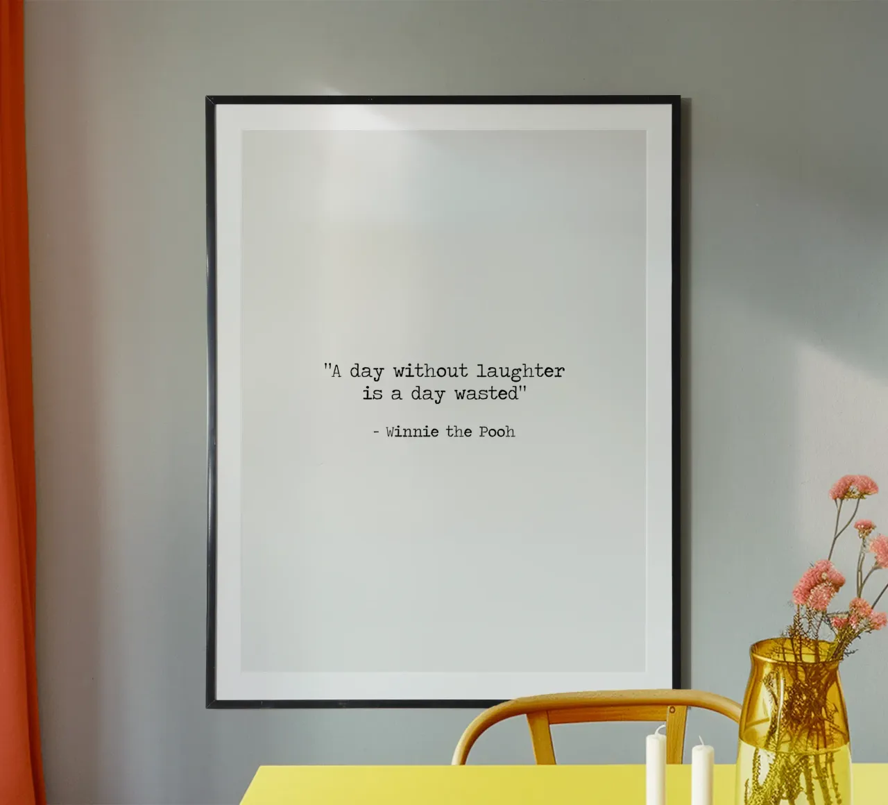 A day without laughter is a day wasted Winnie The Pooh quote hahnemühle by Summer Soul Co. - Quotes