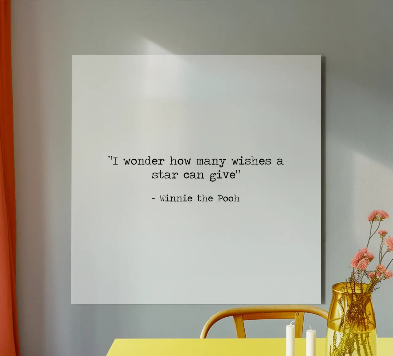 "Chissà quanti desideri può esprimere una stella" - Winnie the Pooh alluminio dibond da Summer Soul Co. - Quotes