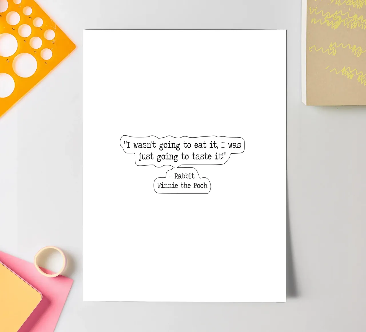 I wasn't going to eat it, I was just going to taste it -Pooh sticker sheet by Summer Soul Co. - Quotes