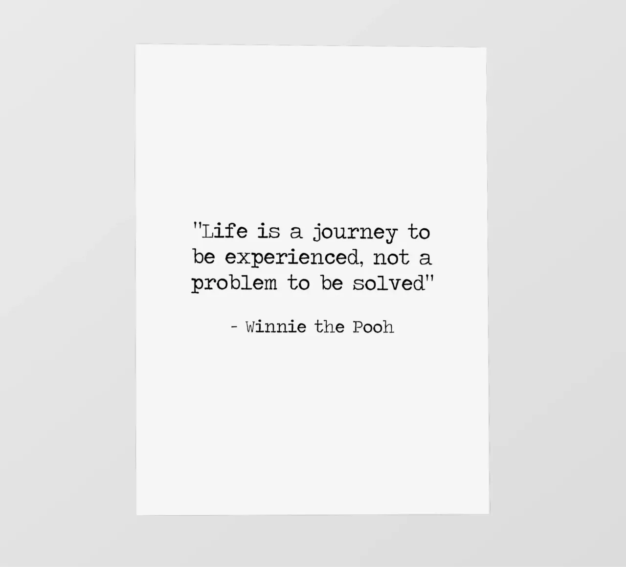 La vita è un viaggio da vivere - Citazione di Winnie The Pooh telo in pvc da Summer Soul Co. - Quotes