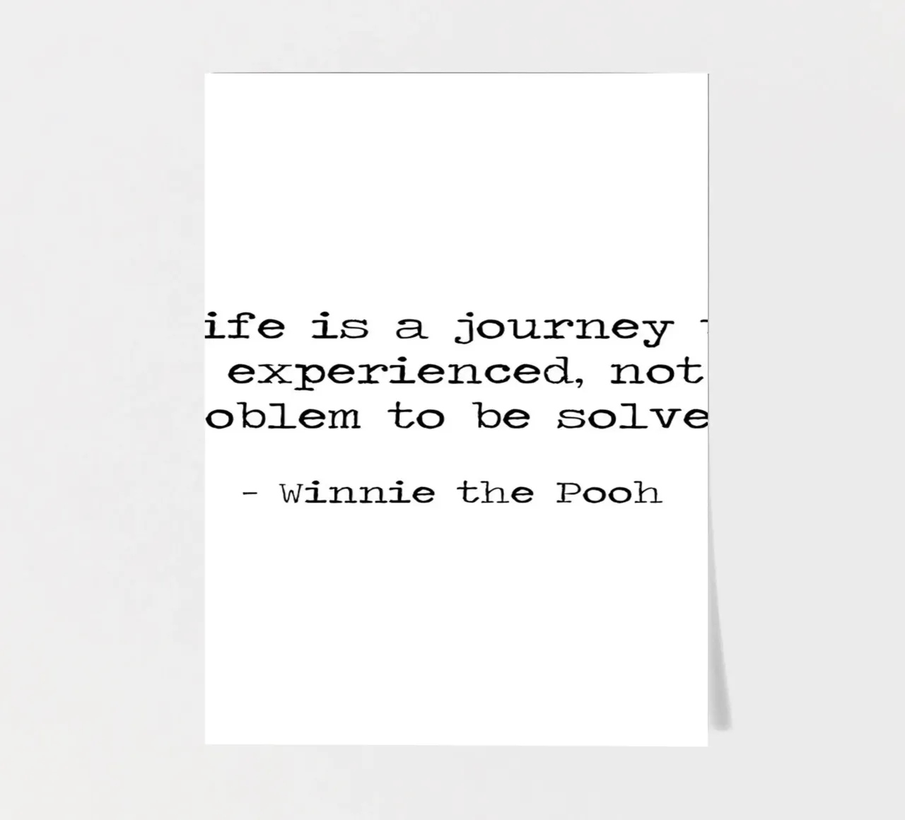 Life is a Journey to be Experienced - Winnie The Pooh quote sticker sheet by Summer Soul Co. - Quotes
