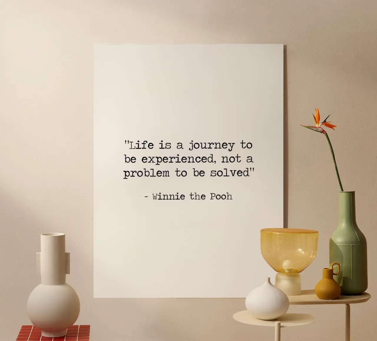 Life is a Journey to be Experienced - Winnie The Pooh quote acrylic glass by Summer Soul Co. - Quotes