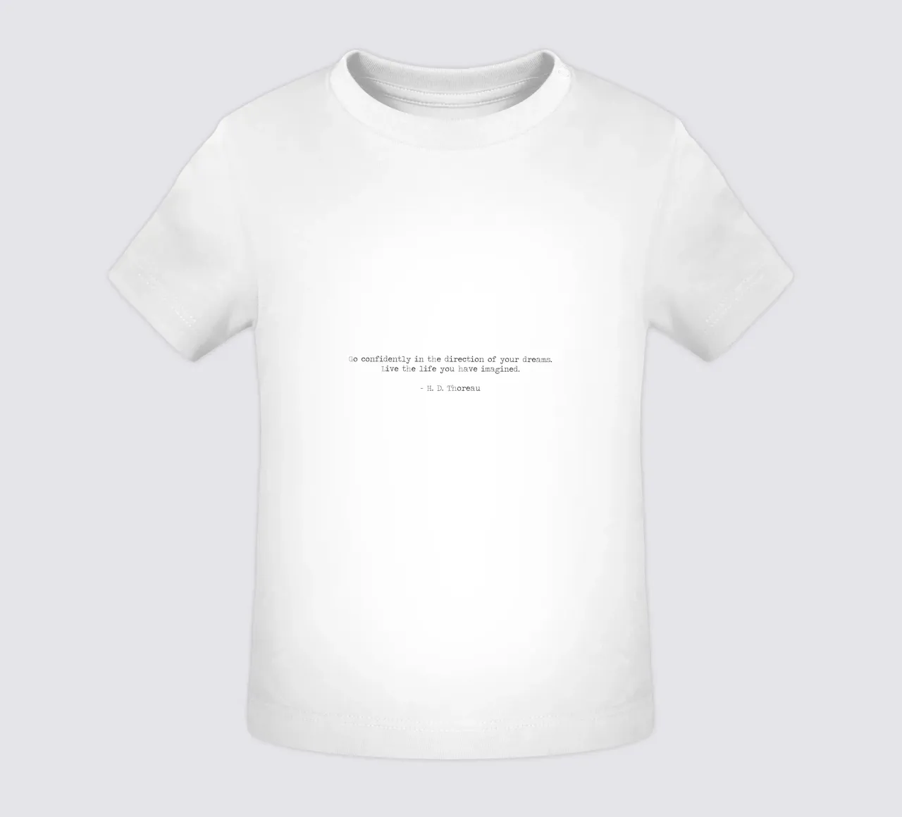 Go Confidently in the direction of your dreams Henry Thoreau baby t-shirt by Summer Soul Co. - Quotes