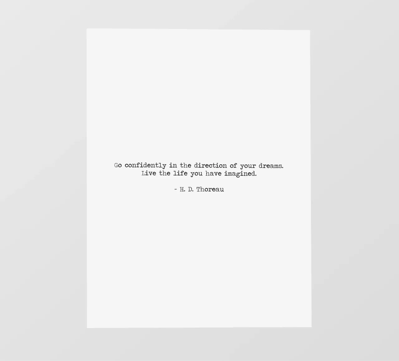 Andate con fiducia verso i vostri sogni Henry Thoreau pellicola backlit da Summer Soul Co. - Quotes