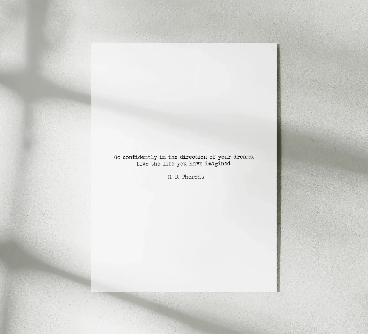 Ve con confianza en dirección a tus sueños Henry Thoreau metacrilato de Summer Soul Co. - Quotes
