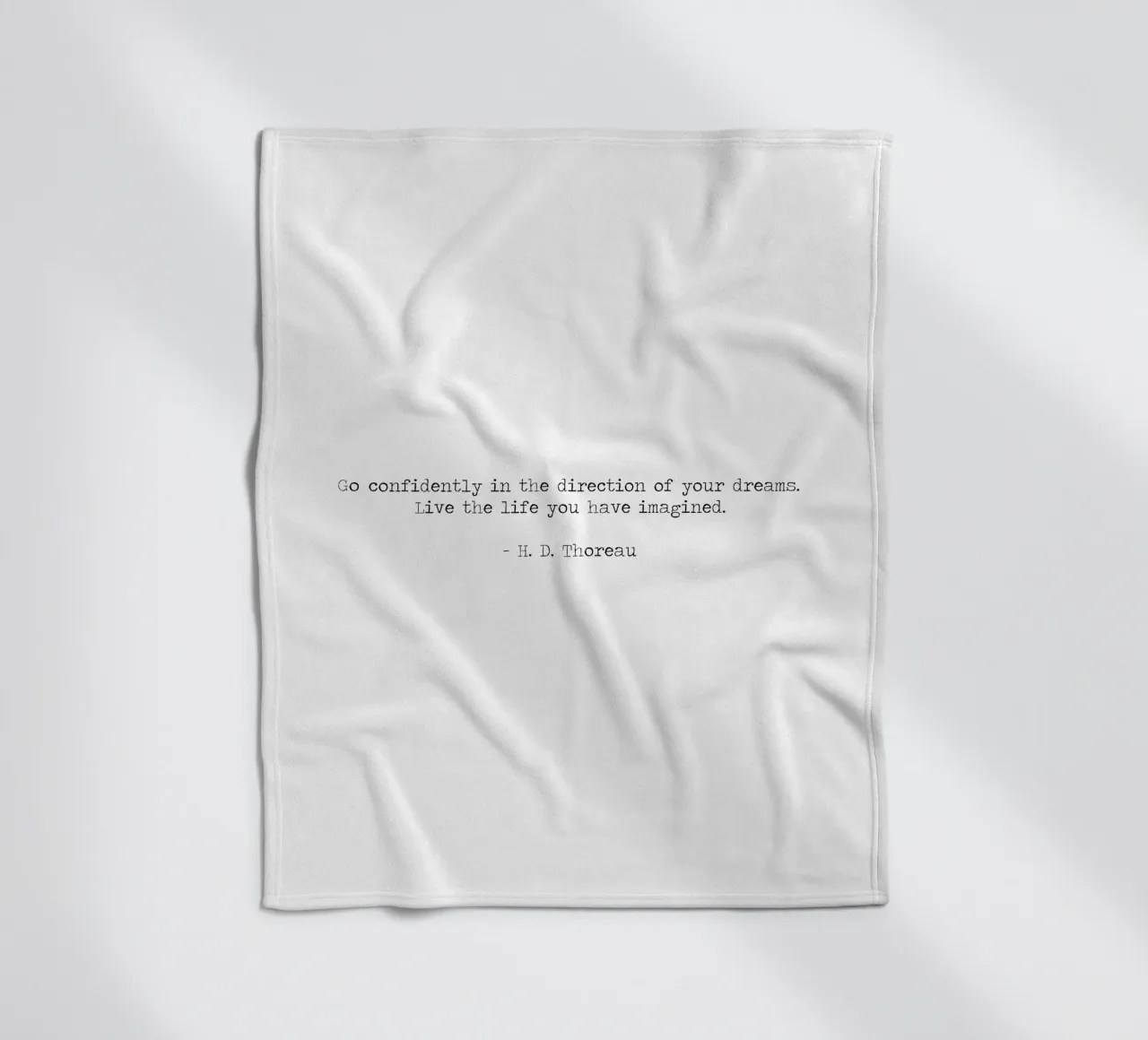 Go Confidently in the direction of your dreams Henry Thoreau fleece blanket by Summer Soul Co. - Quotes