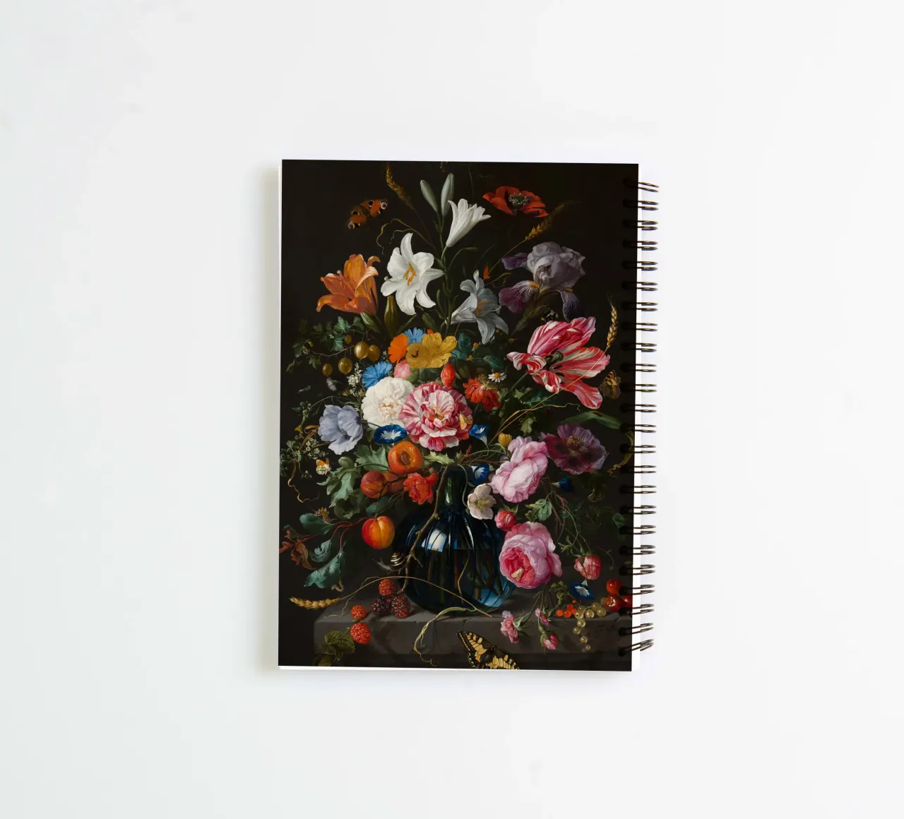 Jan Davidsz. de Heem Still life with Flowers spiral notebook by Timeless Artworks