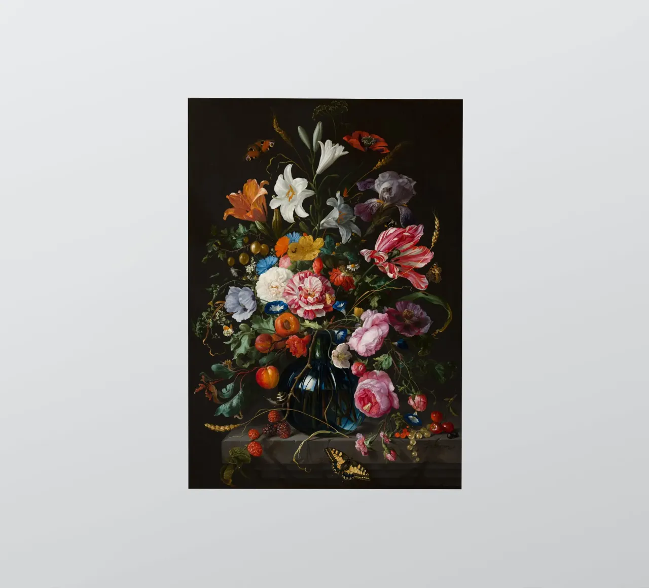 Jan Davidsz. de Heem Still life with Flowers sticker by Timeless Artworks
