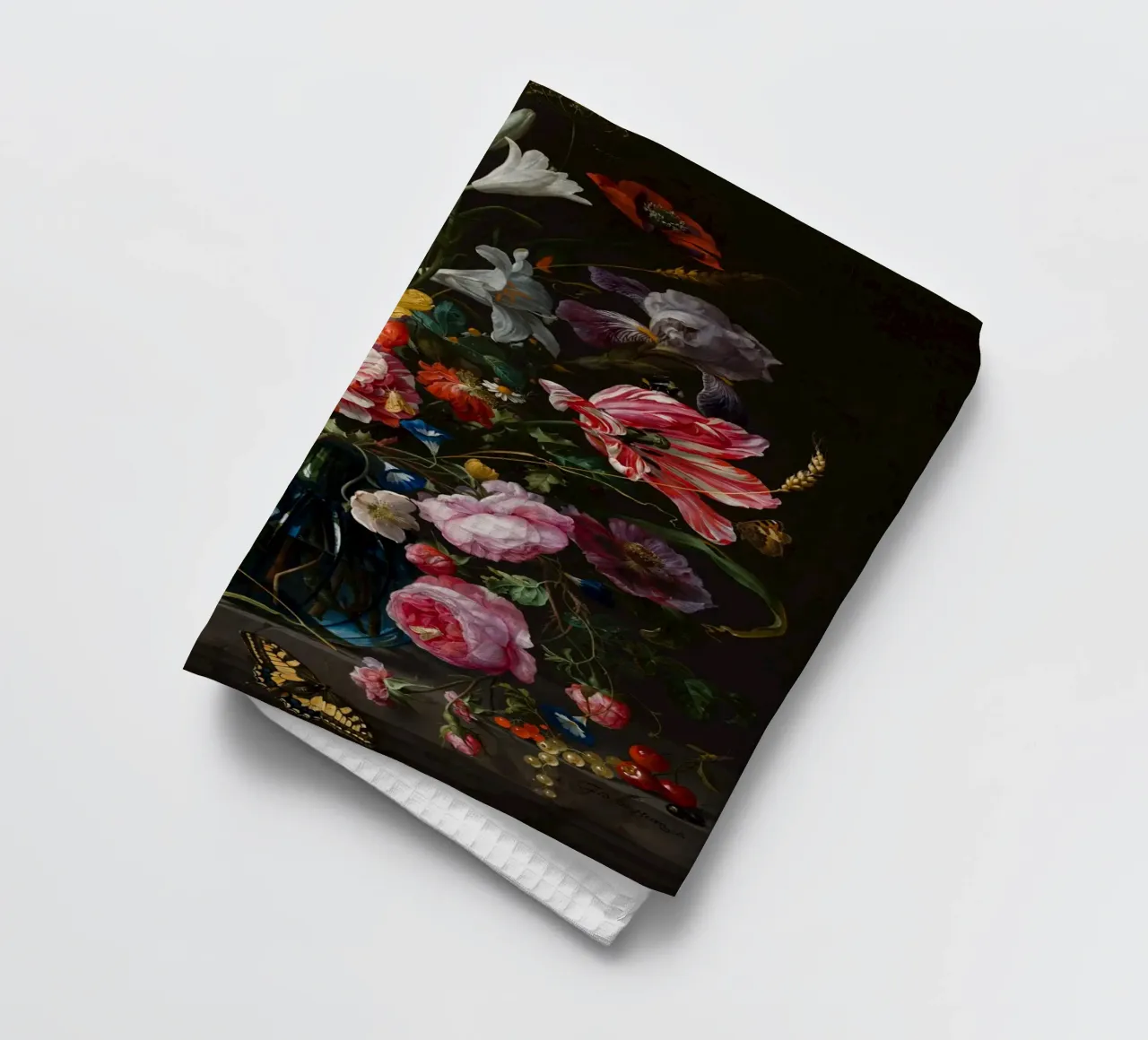 Jan Davidsz. de Heem Natura morta con fiori canovaccio da cucina da Timeless Artworks