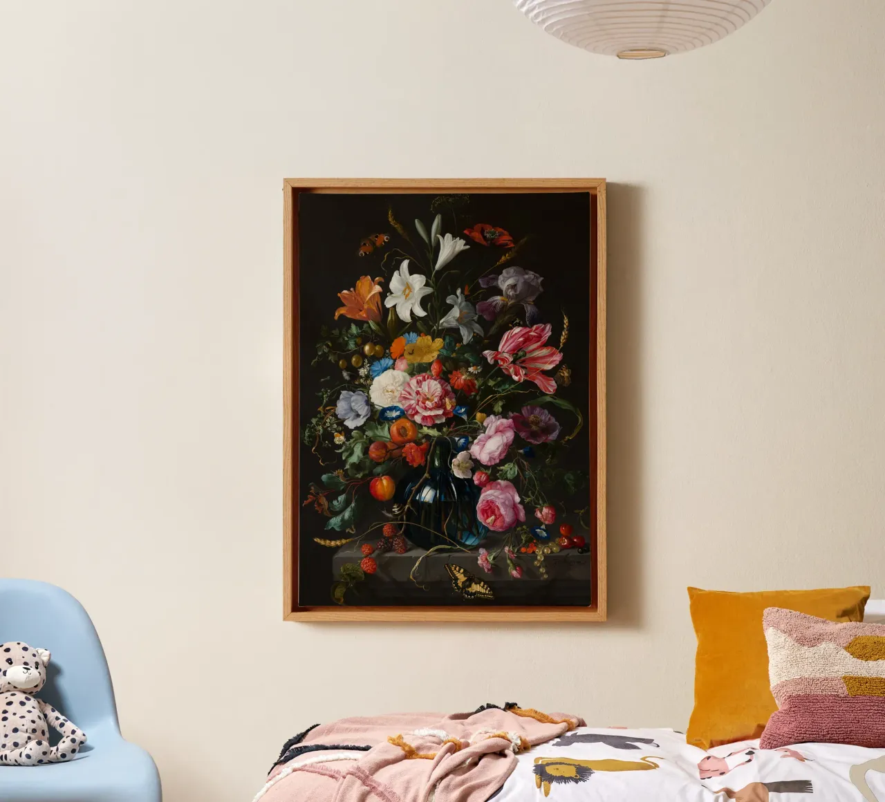 Jan Davidsz. de Heem Natura morta con fiori tela con Cornice a cassetta da Timeless Artworks