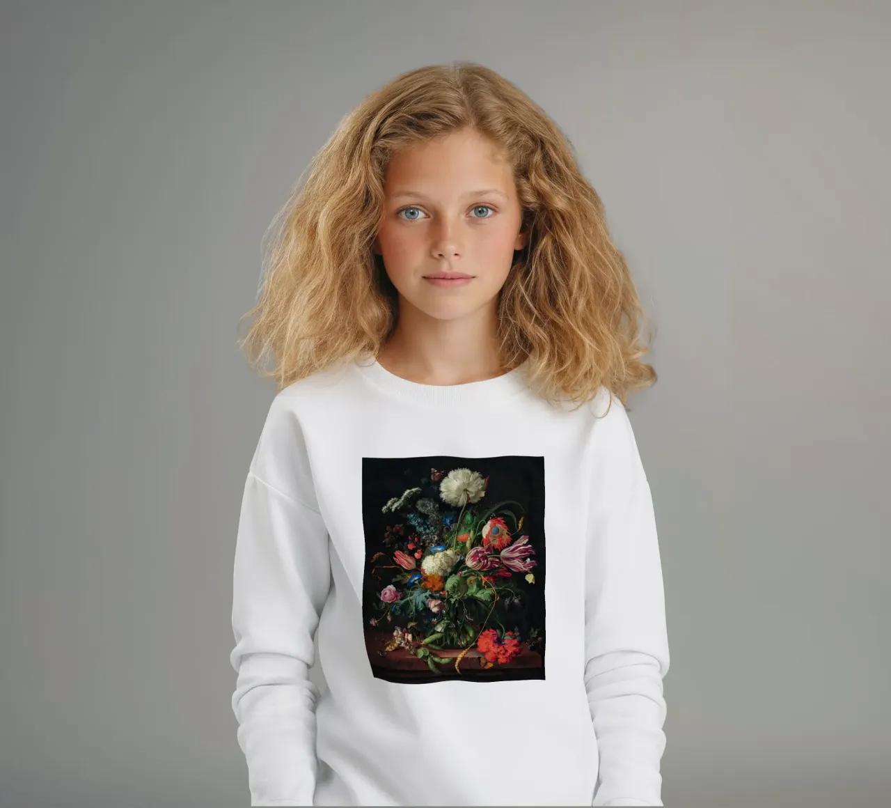 Jan Davidsz. de Heem Vaso di fiori felpa bambino da Timeless Artworks