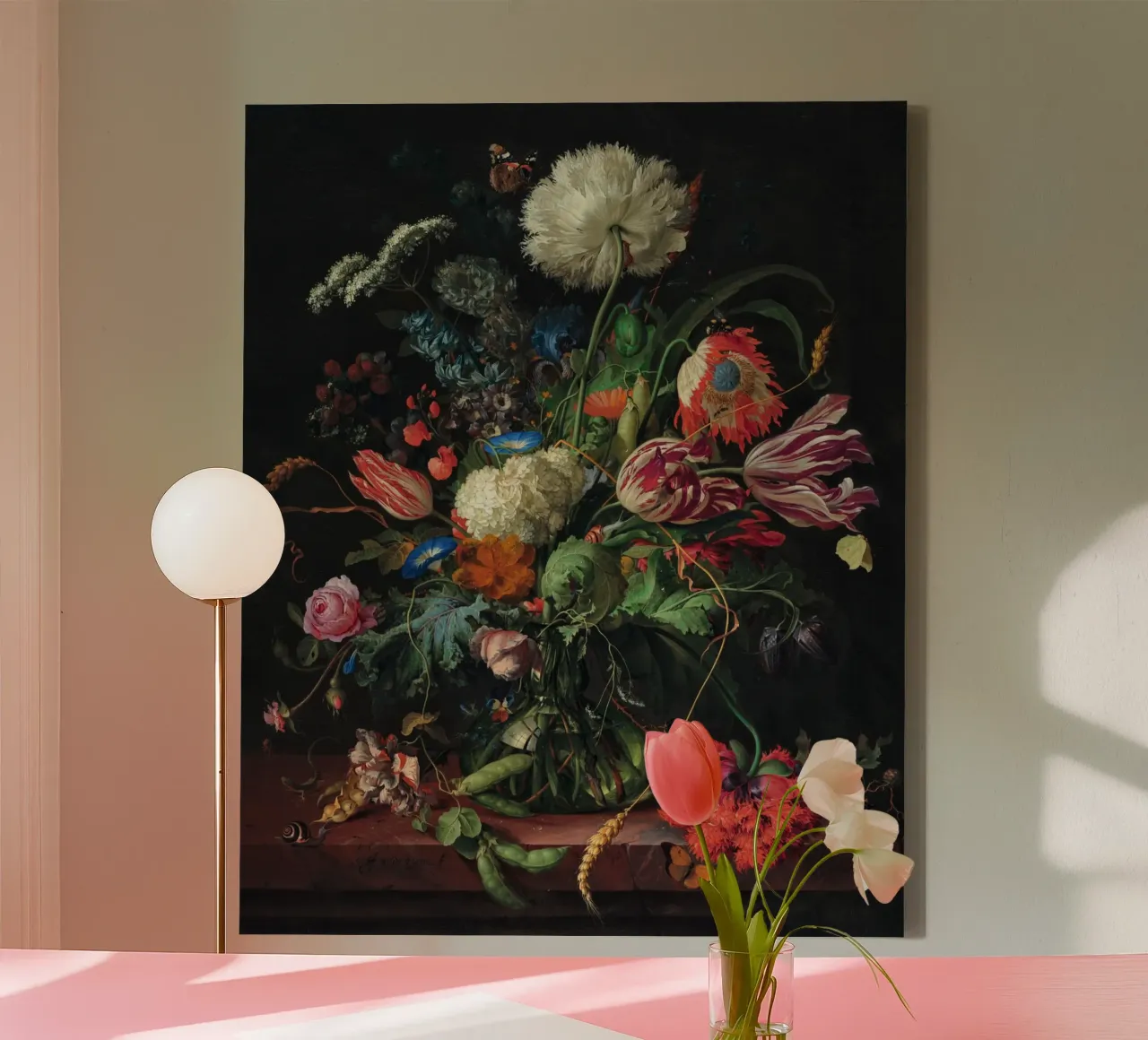 Jan Davidsz. de Heem Vaso di fiori tela con Cornice a cassetta da Timeless Artworks