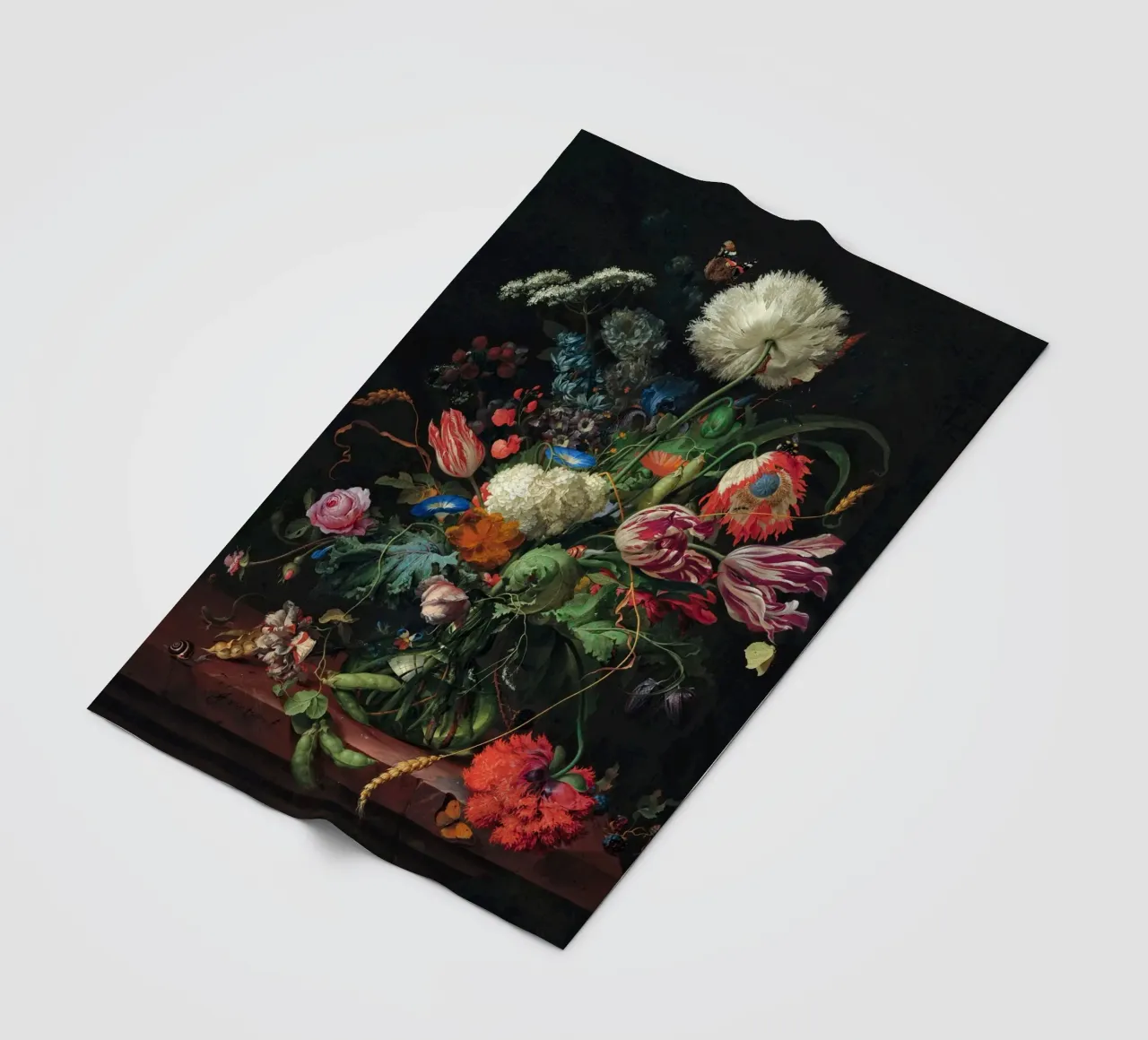 Jan Davidsz. de Heem Vaso di fiori coperta in pile da Timeless Artworks