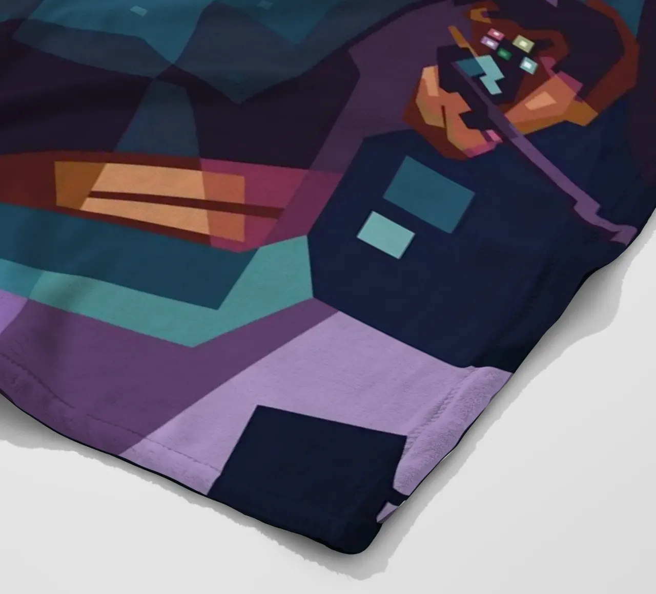 Kendrick Lamar pop art WPAP fleece blanket by Alkahfsmart