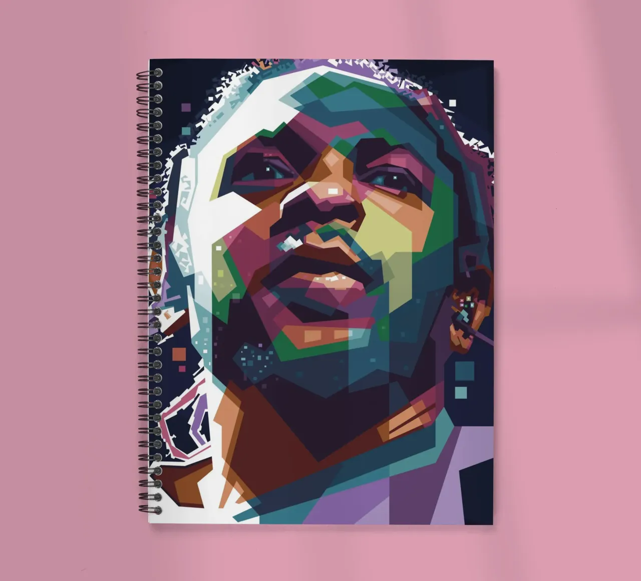 Kendrick Lamar pop art WPAP spiral notebook by Alkahfsmart